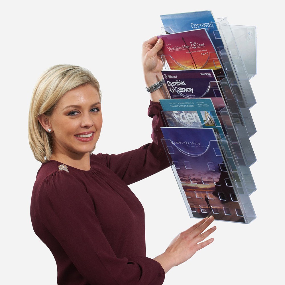 All Clear Premier Wall Mounted Literature Display