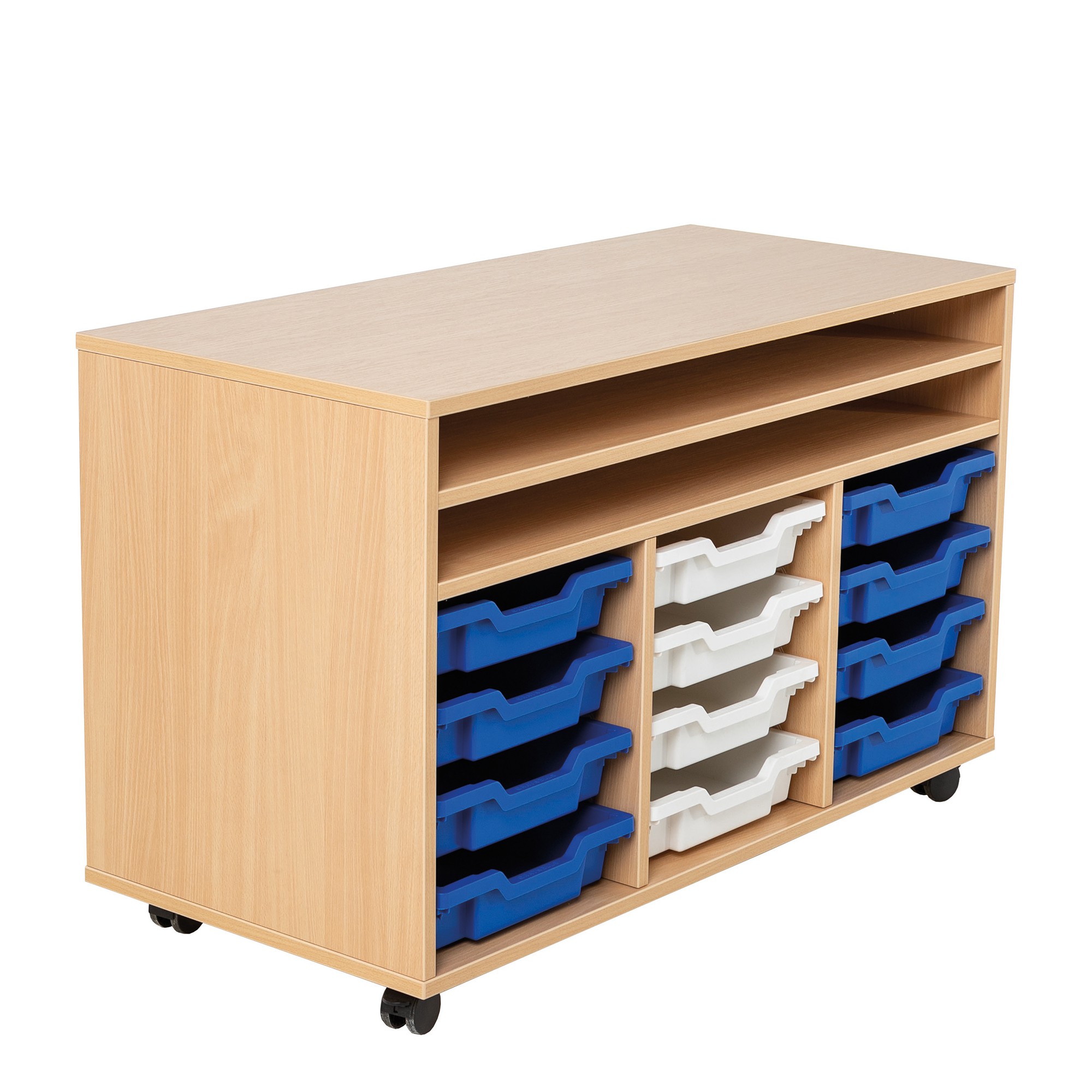 2 Shelf Unit with Tray Storage